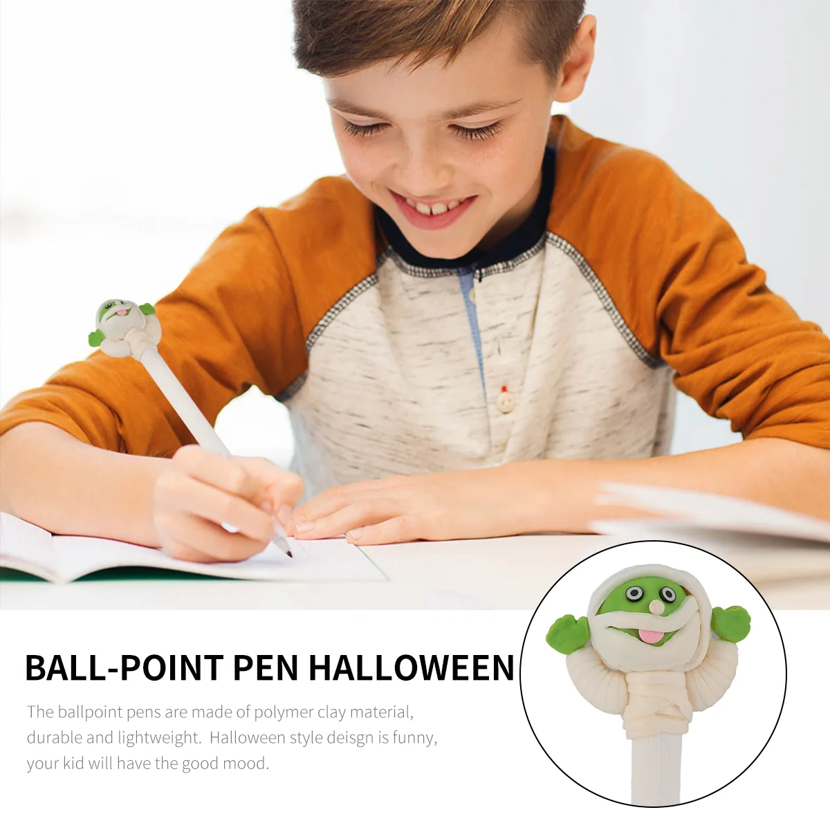 5 шт. шариковая ручка на Хэллоуин забавная креативная полимерная глина для