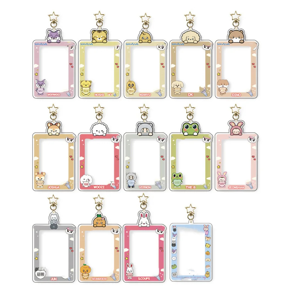 12-15 см Kpop держатель для фотокарт брелок S.COUPS JEONGHAN JOSHUA JUN HOSHI VERNON DINO акриловый карт