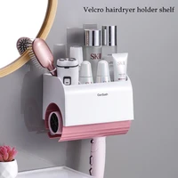 hairdryer holder modern accessory bathrooms shelf shampoo storage wall shelving self adhesive