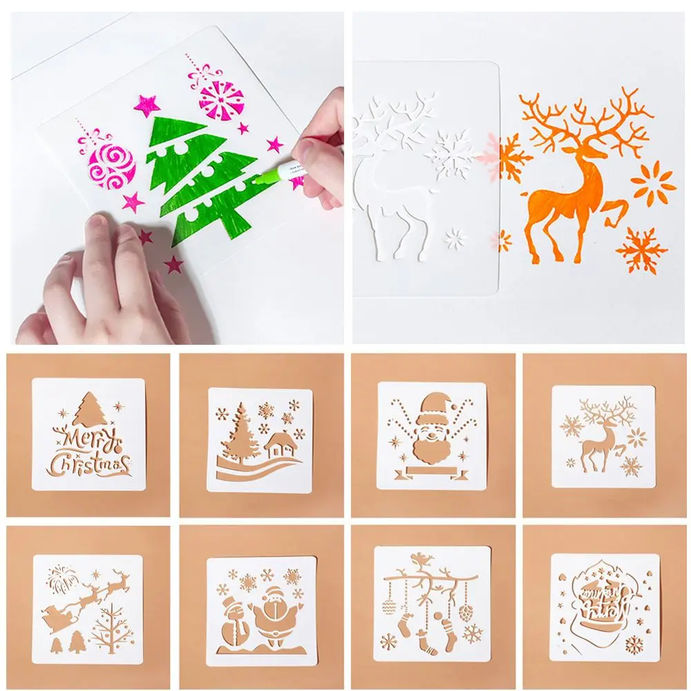 

New DIY Craft Stamp Embossing PaintingTemplate Scrapbooking Layering Stencils Merry Christmas