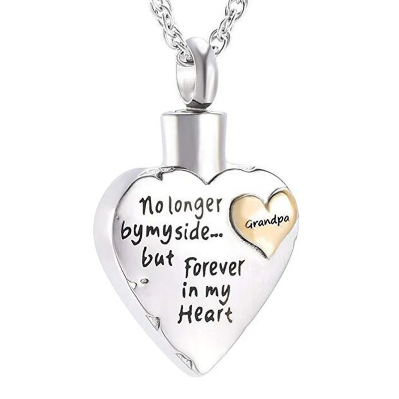 Кожаное ожерелье из нержавеющей стали украшение с пеплом надпись No More By My Side Forever