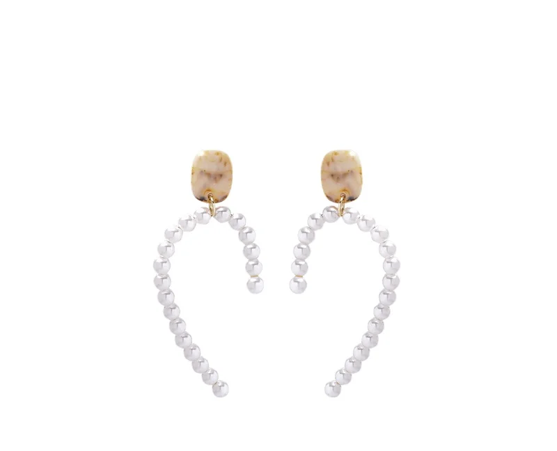 

YY New Trendy Elegant Long Internet Celebrity Autumn and Winter Earrings Pearl Earrings Earrings