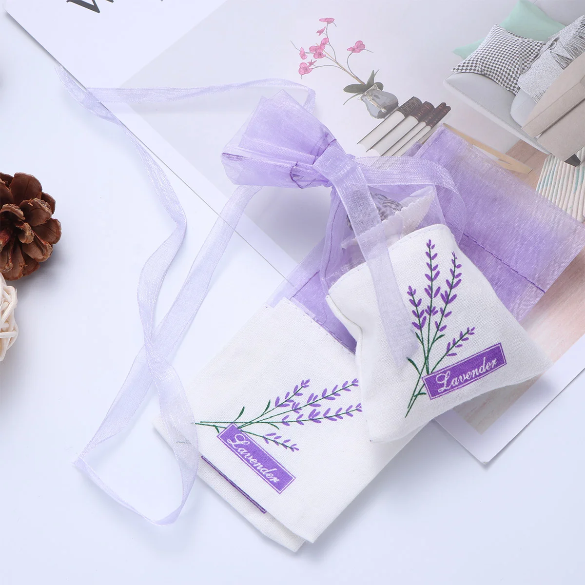 

Lavender Sachet Empty Sachets Organza Fragrance Drawstring Scented Pouch Dried Gift Pouches Gauze Wedding Cotton Drawers Sack