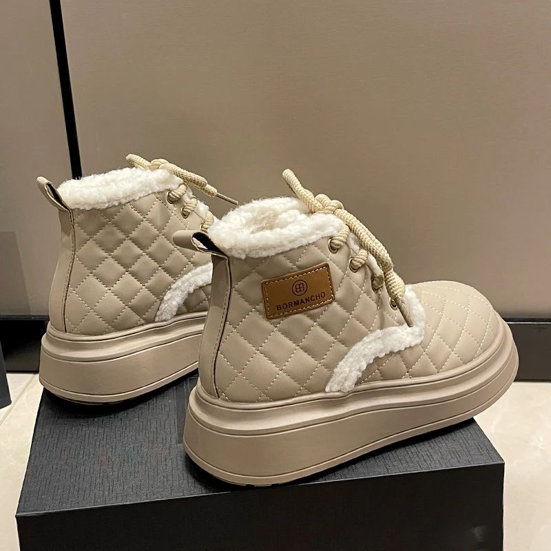 Обувь Сапоги Женская Новинка 2024 Австралия Зимняя Роскошный Дизайнер Рок Снег