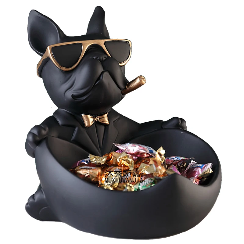 

Bulldog Animal Figurine Dog Statue Storage Box Home Decoration Ornamental Crafts Art Sculpture Home Decor Figurinhas Estatua