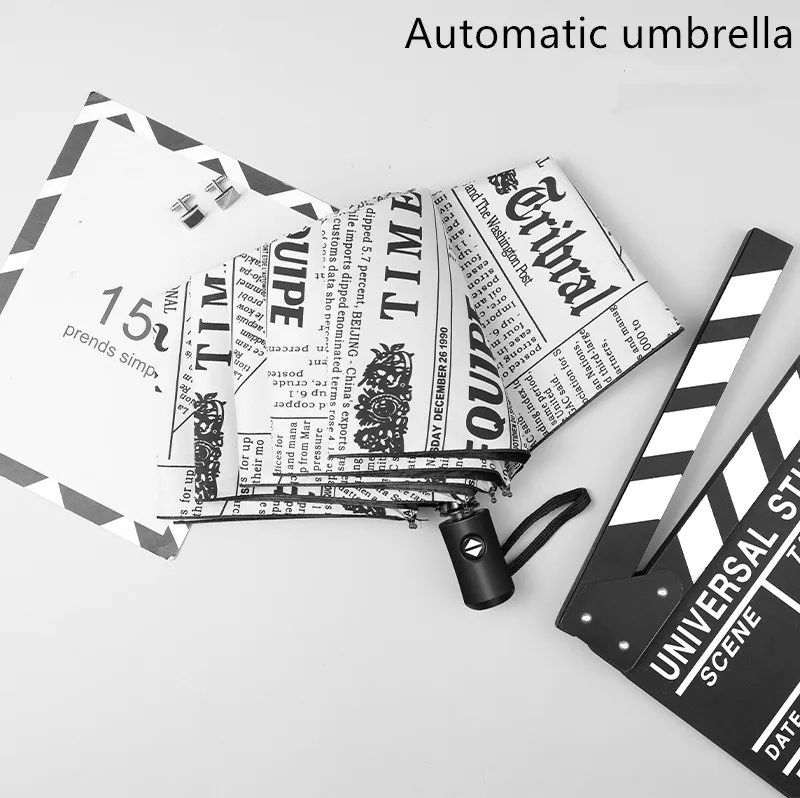 Автоматический зонт Мужская картина маслом искусственное черное покрытие