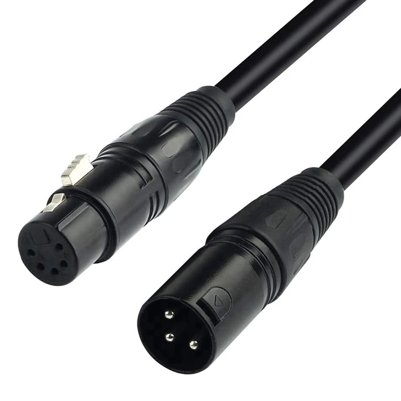 

5X XLR папа 3 Pin к XLR мама 5 Pin & XLR мама 3 Pin к XLR папа 5 Pin аудио кабель, для микрофона DMX сцены