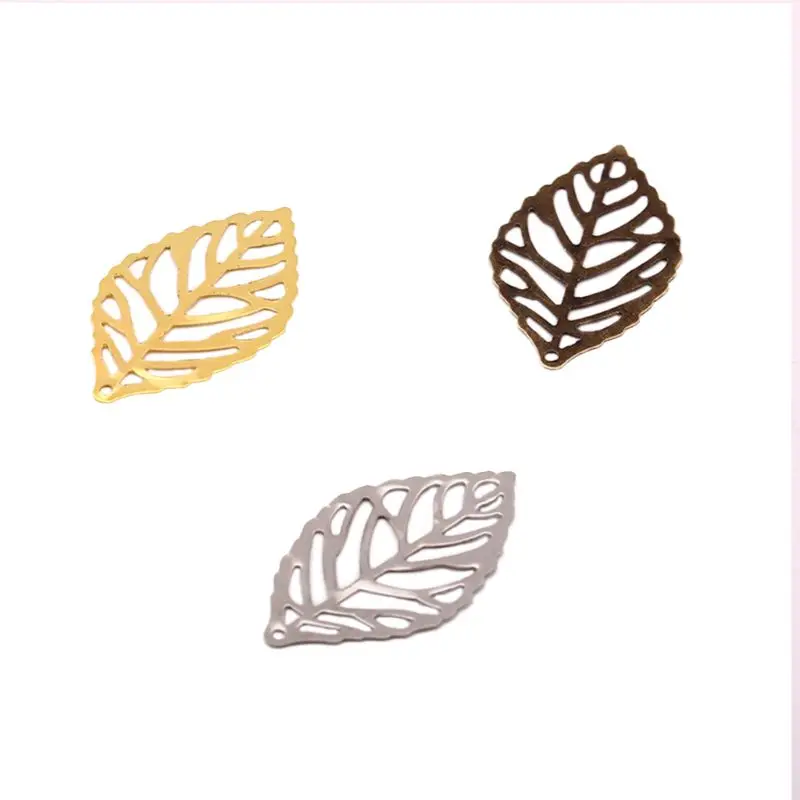 

100 шт./упаковка, металлические подвески в виде листьев