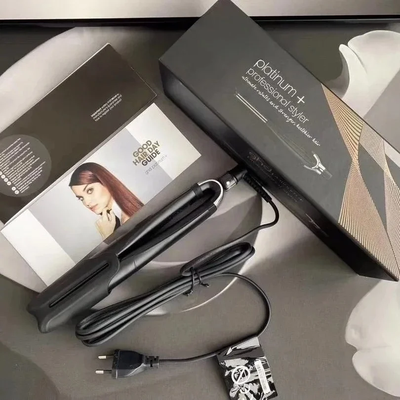 Фото Совместимый с GHD Platinum проводной выпрямитель-расческа 2-в-1 для завивки и выпрямления волос без повреждений, модель 2026 года №5