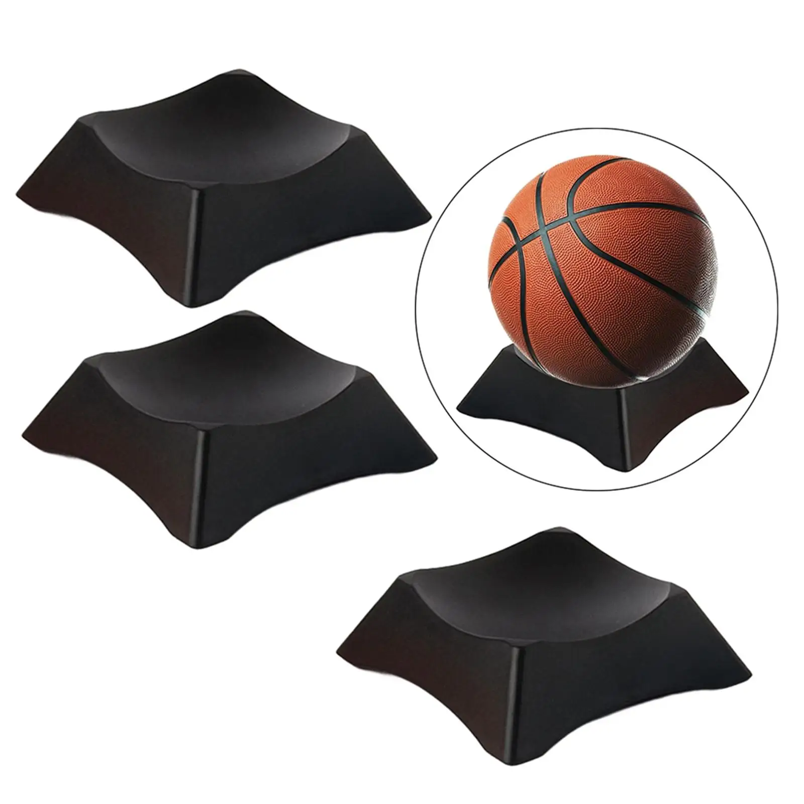 

3Pcs Ball Display Stand Soccer Storage Cabinet Decor Bracket Organizer Holder Base for Soccer Bedroom Basketball Shop Football