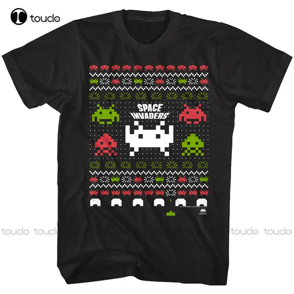 

Space Invaders Xmas Knit Men'S T Shirt Christmas 8Bit Pixel Alien Battle Arcade Xs-5Xl Unisex Aldult Teen Tee Shirt