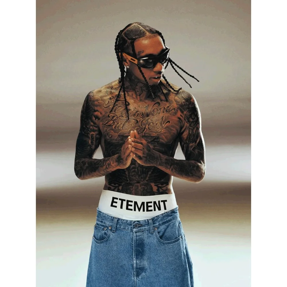 NIGO мужские хлопковые эластичные дышащие длинные трусы-боксеры с принтом букв