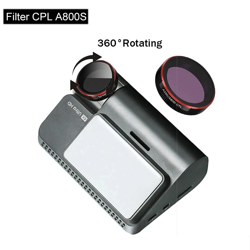 

Фильтр CPL Dash Cam для 70mai Dash Cam 4K A800s CPL Поляризованное стекло CPL Фильтр для 70mai A800S Круглый поляризатор Стекло