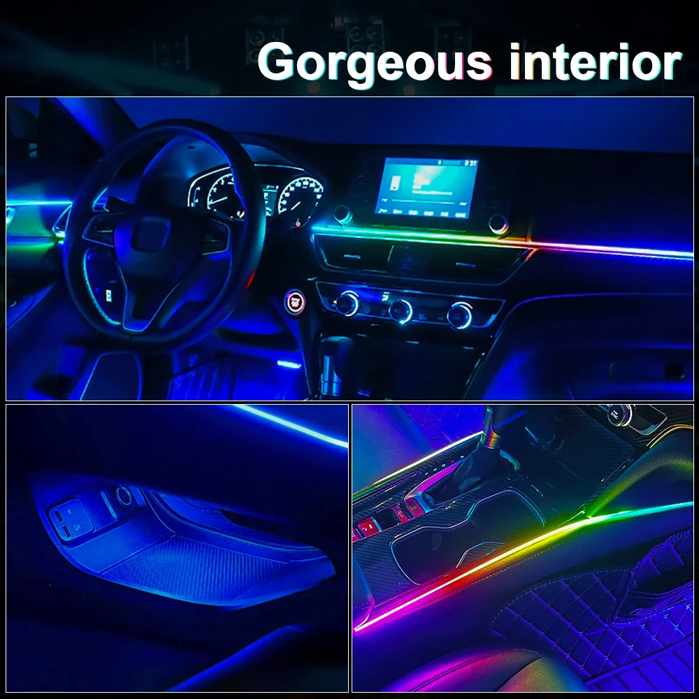 18 в 1 22 светодиодный автомобильный окружающий свет RGB 213 64 цвета акриловые полосы