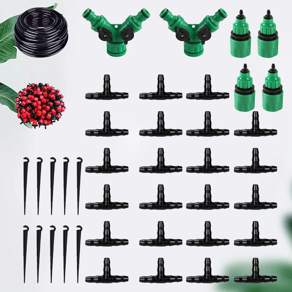 

1 Set 50M Long Garden Irrigation Suit 60 Drops Head DIY Drip Irrigation Set Automatic Watering Irrigation Set Atomizing