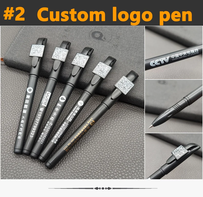 100Pcs Customized Pen Customized QR Code Gel Pen Ballpoint Pen Wedding Birthday Gift Pens School Office Lettering Signature Pen