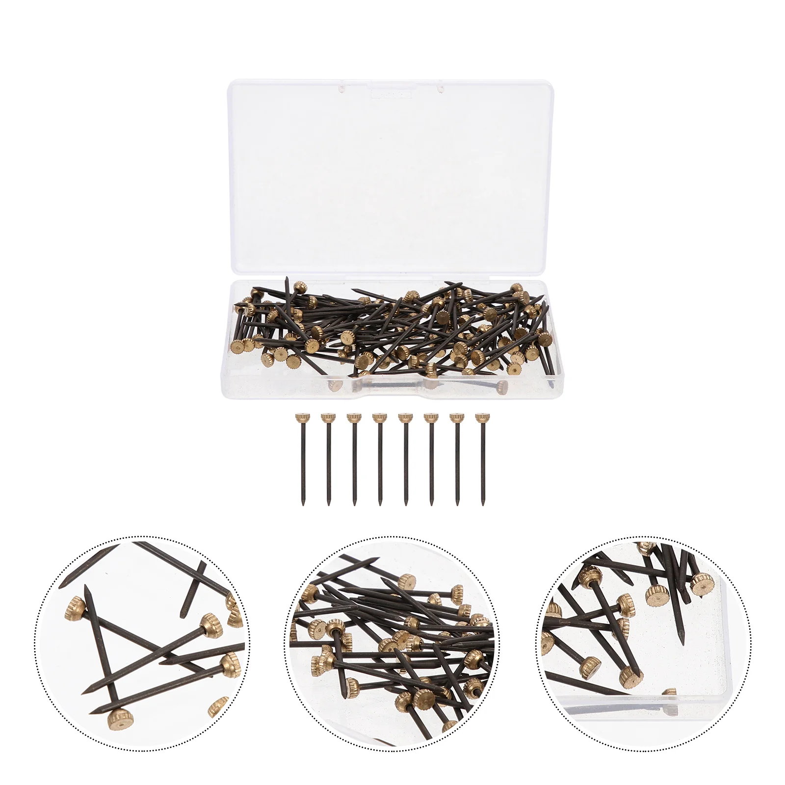 

120 Pcs Thumbtack Photn Frame Wall Hanger Photo Hanging Hook Pin Heavy Duty Coat Hangers Nails Black Tacks Picture Home Office