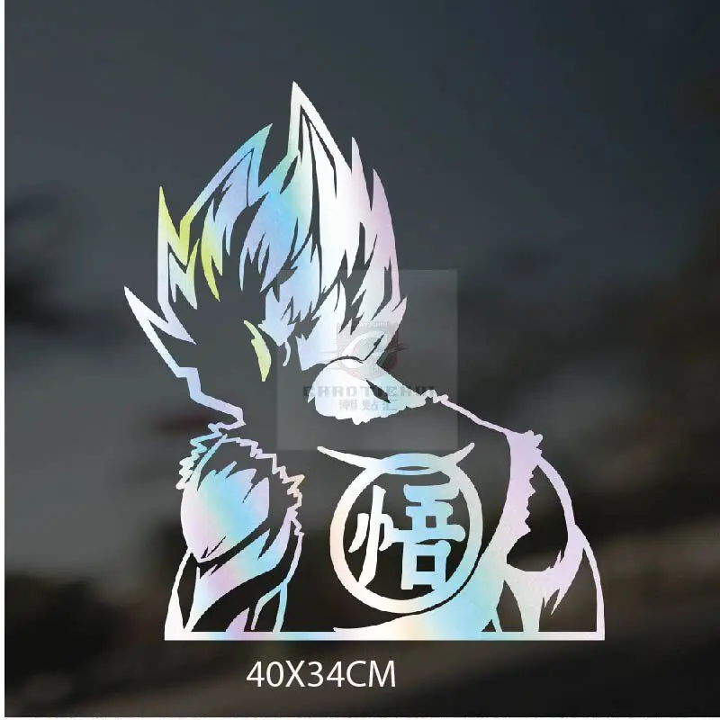 Персонализированные светоотражающие наклейки Dragon Ball Goku Vegeta для тюнинга кузова автомобиля, наклейки на лобовое стекло мотоцикла (art.: 3920d933204c3) - 3920d933204c3