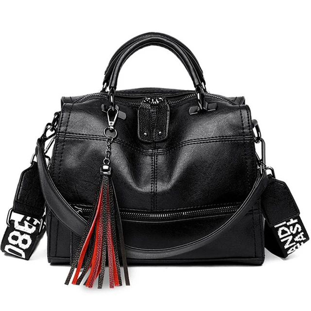 

Vintage Tassel Women Soft Leather Handbag Crossbody Bags for Women 2020 Shoulder Bag High Quality Casual Purses and Handbags Sac