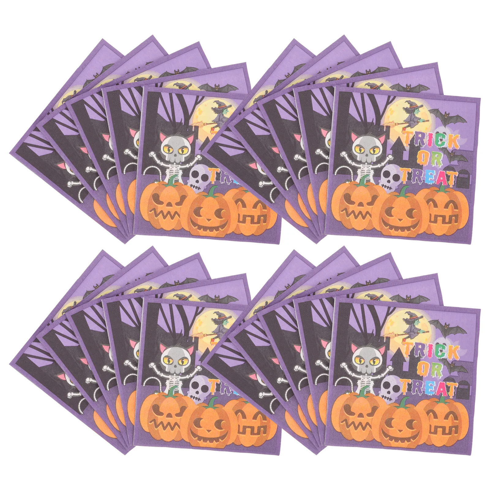 

20 шт., одноразовые бумажные салфетки на Хэллоуин
