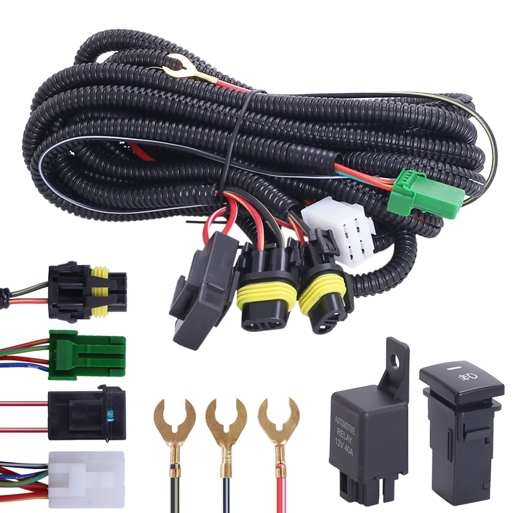 

High quality Car Fog Lamp Wiring Harness Socket Wire LED Indicator Switch 12V 40A Relay for Toyota Accessories