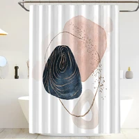 abstract shower leaves curtain mid century modern contemporary minimalist geometric shower curtainsbath curtains for bathtubs