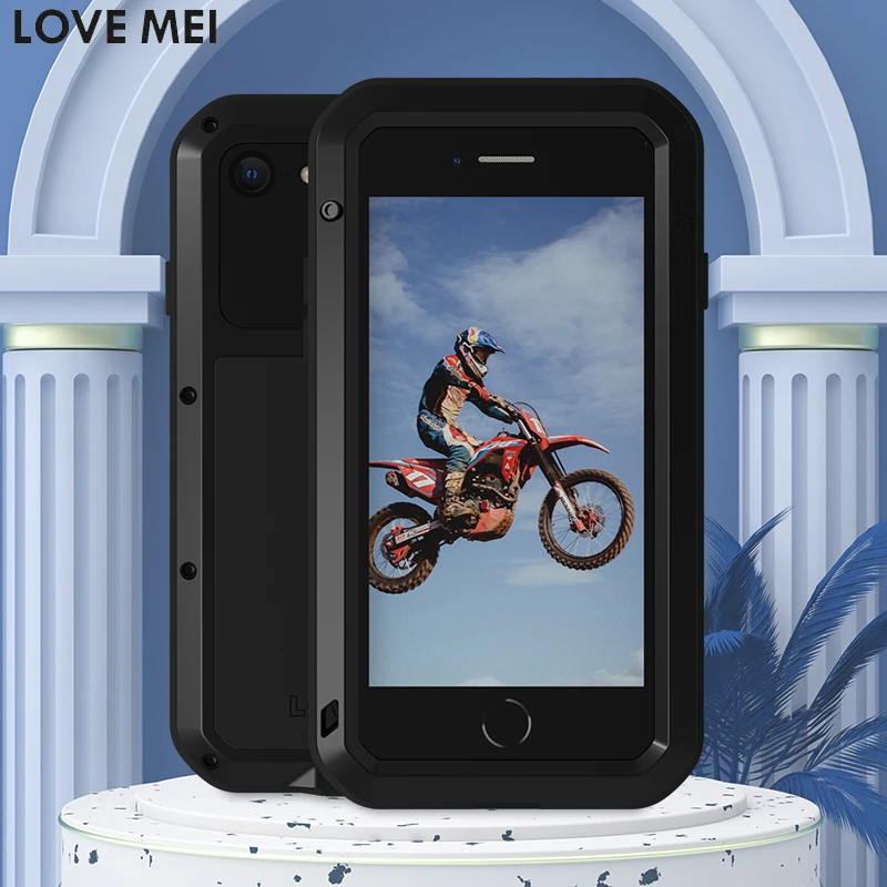 Love Mei For Apple Iphone Se 3 Se3 2022 Metal Aluminum Armor Shockproof Heavy Duty Case Protective Cover