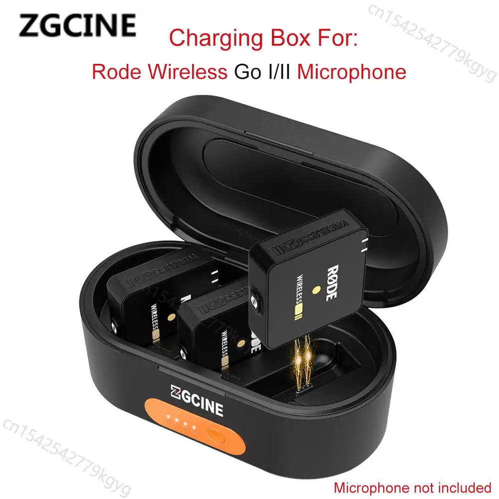 

ZGCINE ZG-R30 Charging Case Box for Rode Wireless GO I II Case Fast Charging Bank 3400mAh for Rode Wireless GO I II Mic