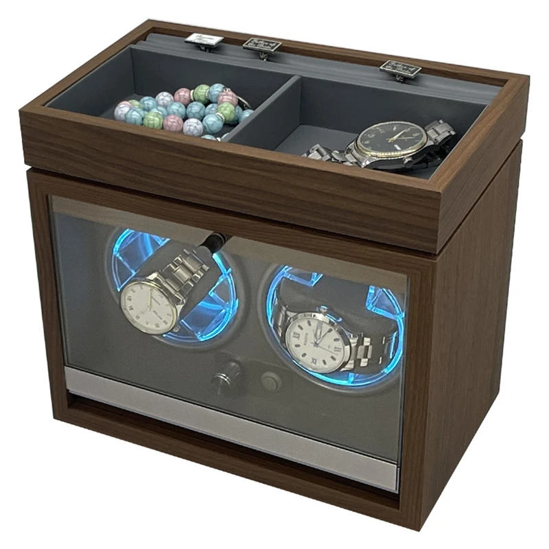 

Watch Winders For Automatic Watches 2 Usb Interface Use Mute Motor Mechanical Watch Rotate Stand WoodenStorage Box Desktop NEW