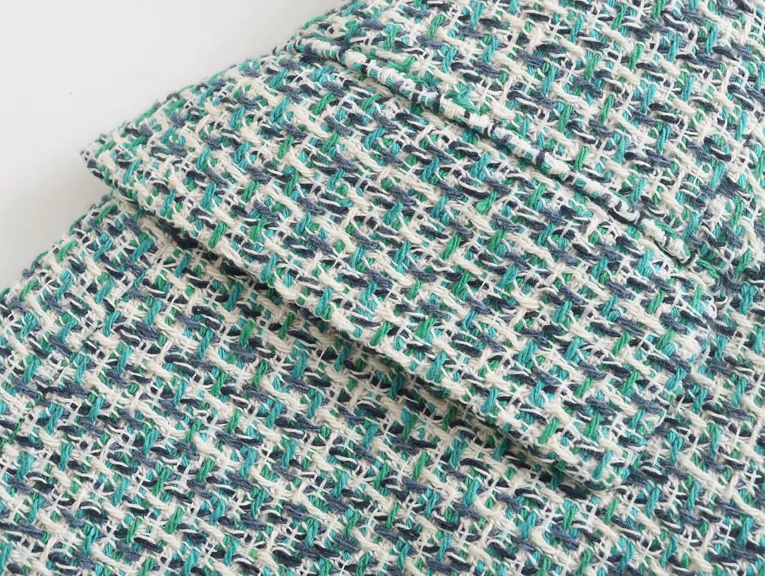 Dave&Di   England Style Office Lady Casual Blazers Women 2023 Tweed Double Breasted Fashion Jacket Women Blazers