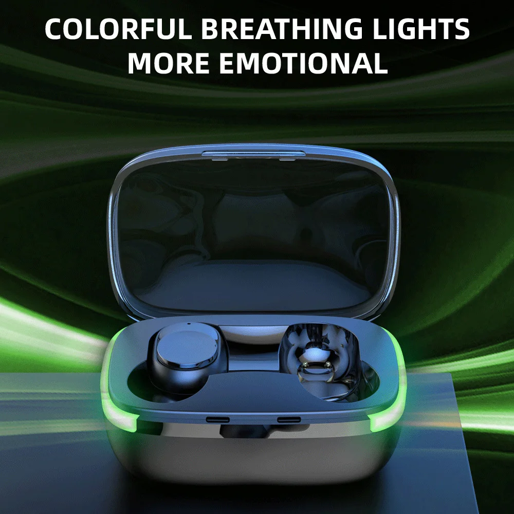 

Y60 Wireless Earbuds Active Noise Cancelling Earphones Comfort Stereo Headphones Colorful Breathing Lights 5.1 Smart Touch