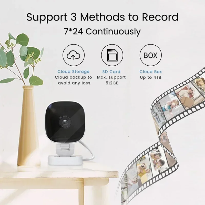 Беспроводная мини-камера 4K HD с широким углом обзора, веб-камера для внутреннего наблюдения с приложением, ночным видением, двусторонней аудиосвязью, водонепроницаемость IP65 ﻿   2026 (art.: 3920d9ae646a6) - 3920d9ae646a6
