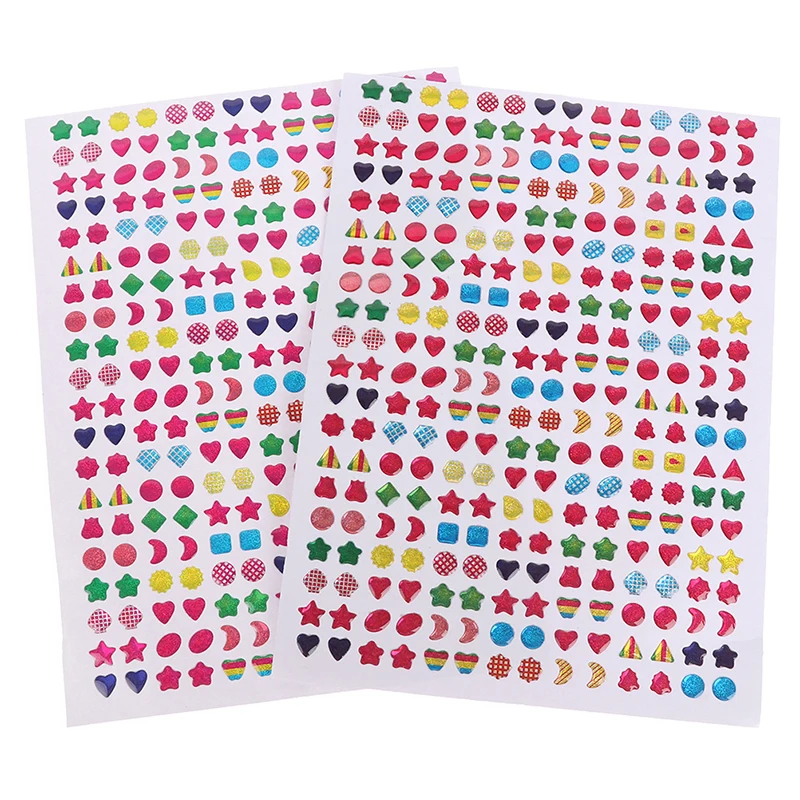

2Sheets Ear Gems Stickers Glitter Ctrystal Makeup Toys Nail Art Craft Stickers