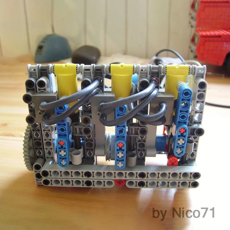 Новинка 236 шт. детали MOC пневматический двигатель 3 в линии строительные блоки