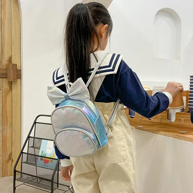 Mini Bags Kids Leather Backpacks Baby Schoolbag Student Kindergarten Backpack Cute Children School Bags for Girl Schoolbag Bow