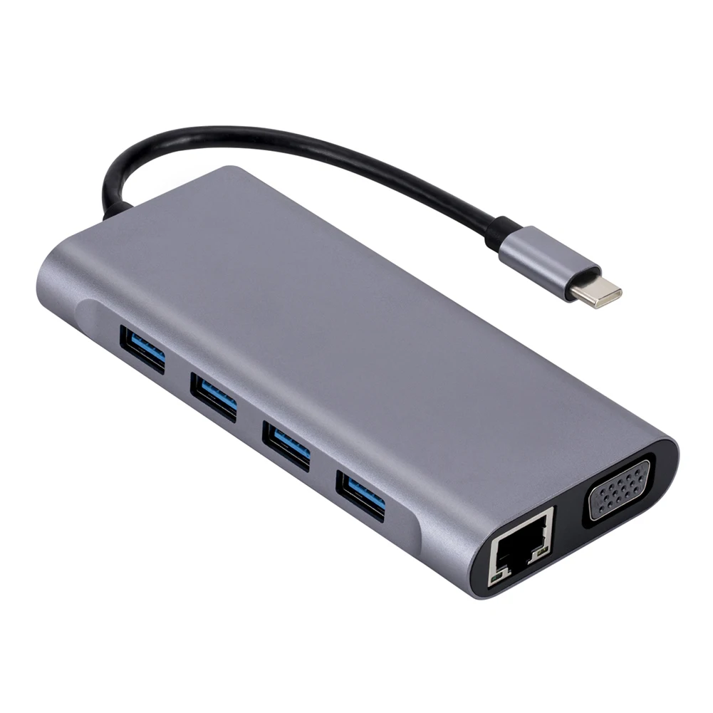 Док-станция 4k HDMI совместимая с USB C кардридер TF/SD многопортовый адаптер 5 Гбит/с