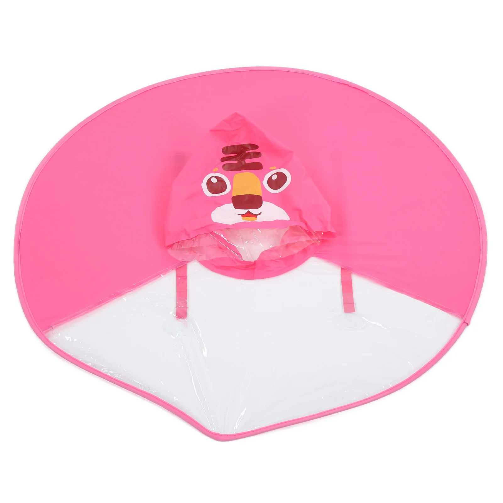 

Flying Saucer Raincoat Cute Portable Foldable Tiger Pattern Hands Free Umbrella for Children Protection Gift