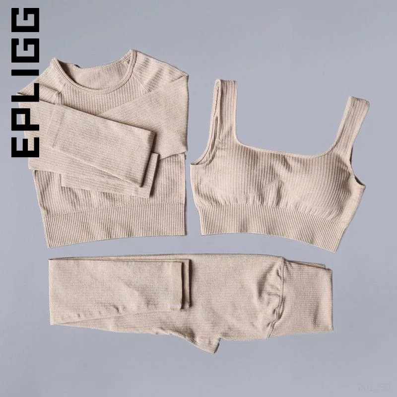 

Epligg женские бесшовные колготки для фитнеса комплект для йоги комплект для тренажерного зала йоги спортивная одежда с высокой талией для же...