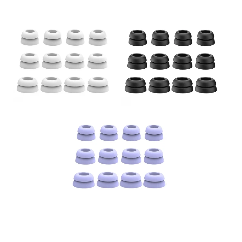 

12Pcs Silicone Ear Tips for Samsung Galaxy Buds Pro Eartips TWS Wireless Noise Reduction Tips Anti-drop Double Flange Earplugs