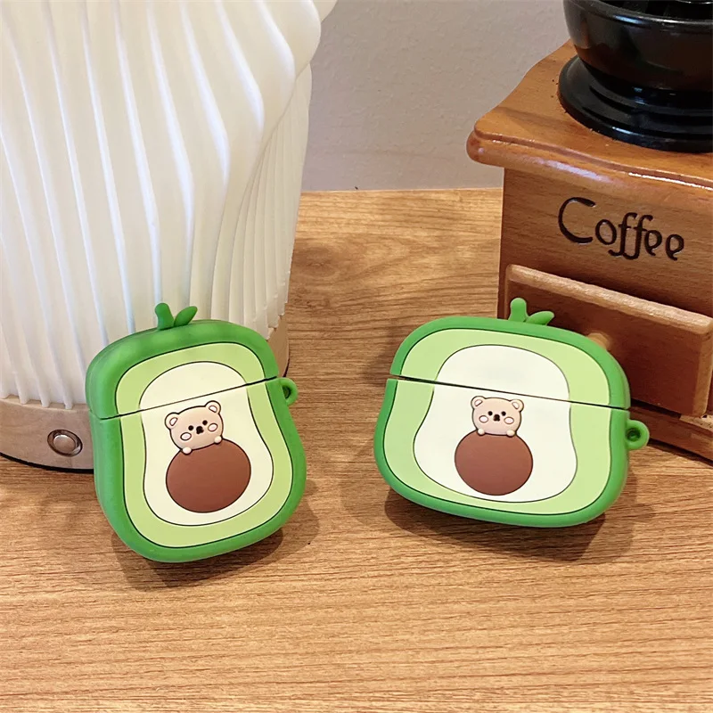 

Lovely Avocado Bear Earphone Case for Apple Airpods Pro2 Case for Airpods 3 3rd Generation AirPod 2 1 Case