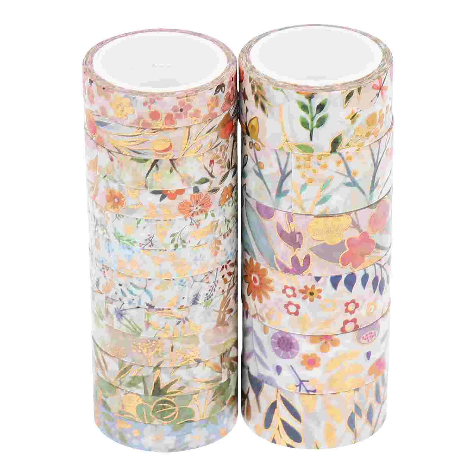 

18 Rolls Washi Tape Wrapping Diary Weather Sealing Adhesive Planners Bird Floral Masking Sticker Flowers