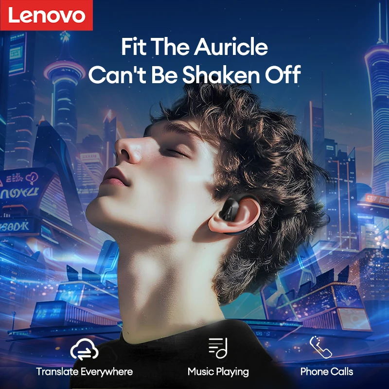 Фото Lenovo LP75 Наушники для перевода языка HD Наушники с шумоподавлением для вызова для обучения, путешествий, наушники-переводчики в реальном времени №5