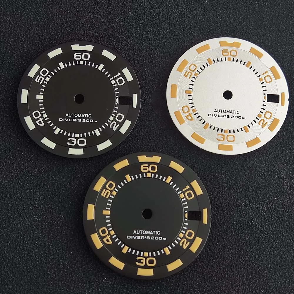 

28.5mm nh35nnh36 Dial The latest all-luminous green luminous C3 luminous high quality dial watch accessories Suitable for nh35