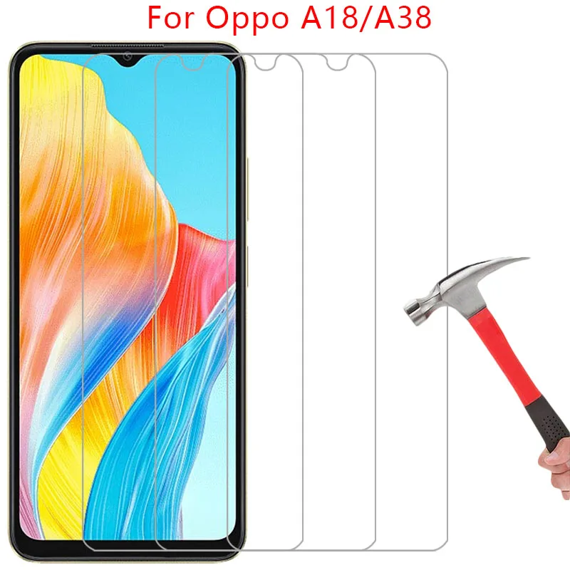 Защита экрана для oppo a18 a38 защитное закаленное стекло на oppoa18 oppoa38 a 18 38 18a 38a пленка