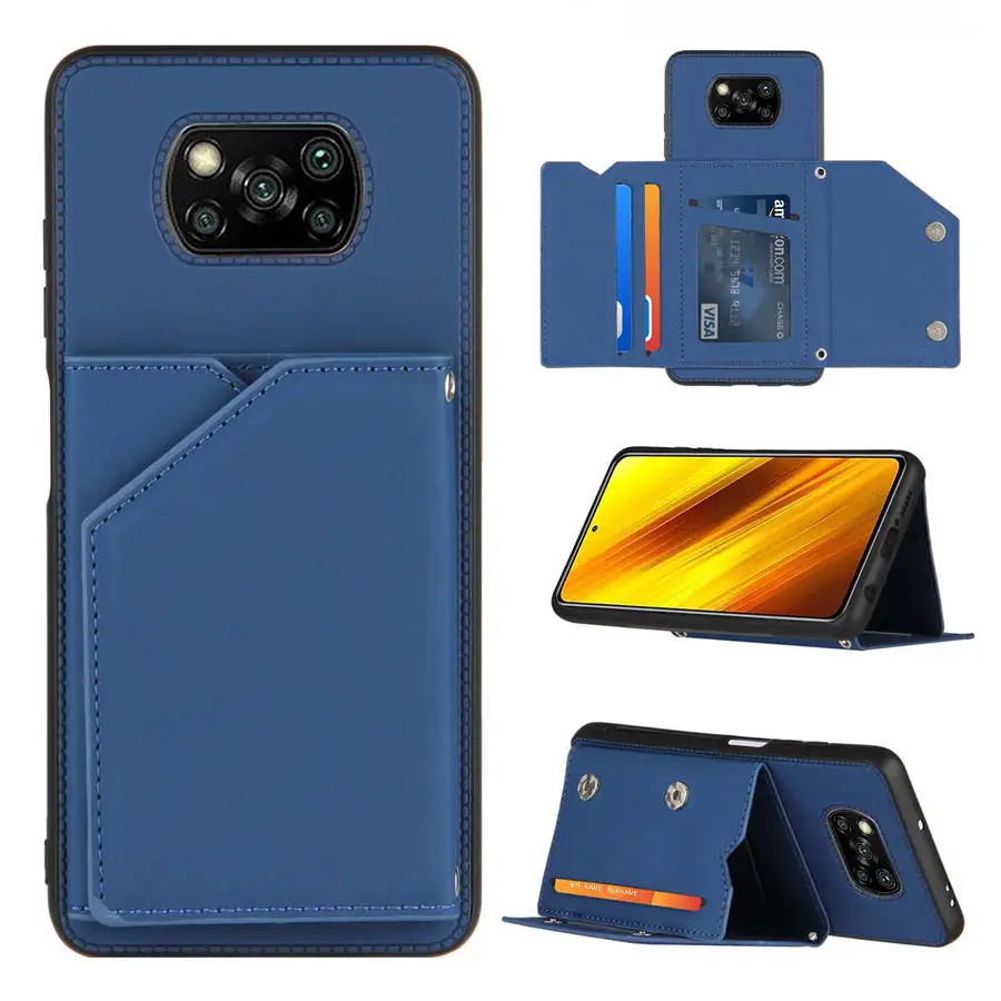

Poco X3 Pro M4 5G Leather Case For Xiaomi Poco X4 X3 NFC Shockproof Case Card Slot Back Cover Poco X3 GT F3 M3 M 4 Pro Funda