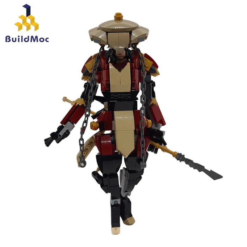 

Buildmoc Creative Female Samurai Manned Mech Ninja Figures 310PCS MOC Set Building Blocks Kits Toys for Children Kids Gifts Toy