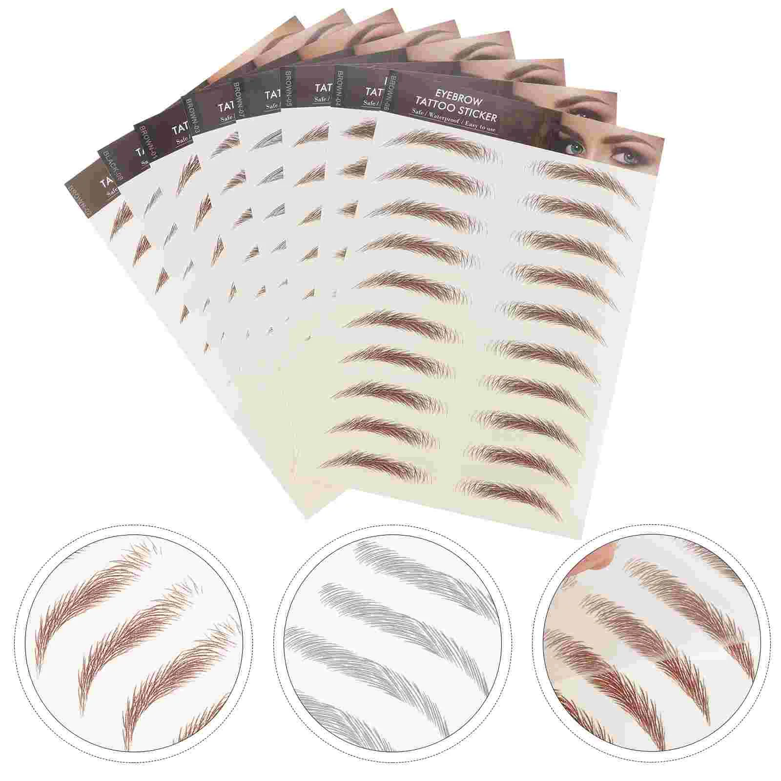 

Stickers Eyebrow Eyebrows Sticker Decal Makeup Girl Browfake Beauty4D Grooming Imitation Hairshaping Waterproof Woman False