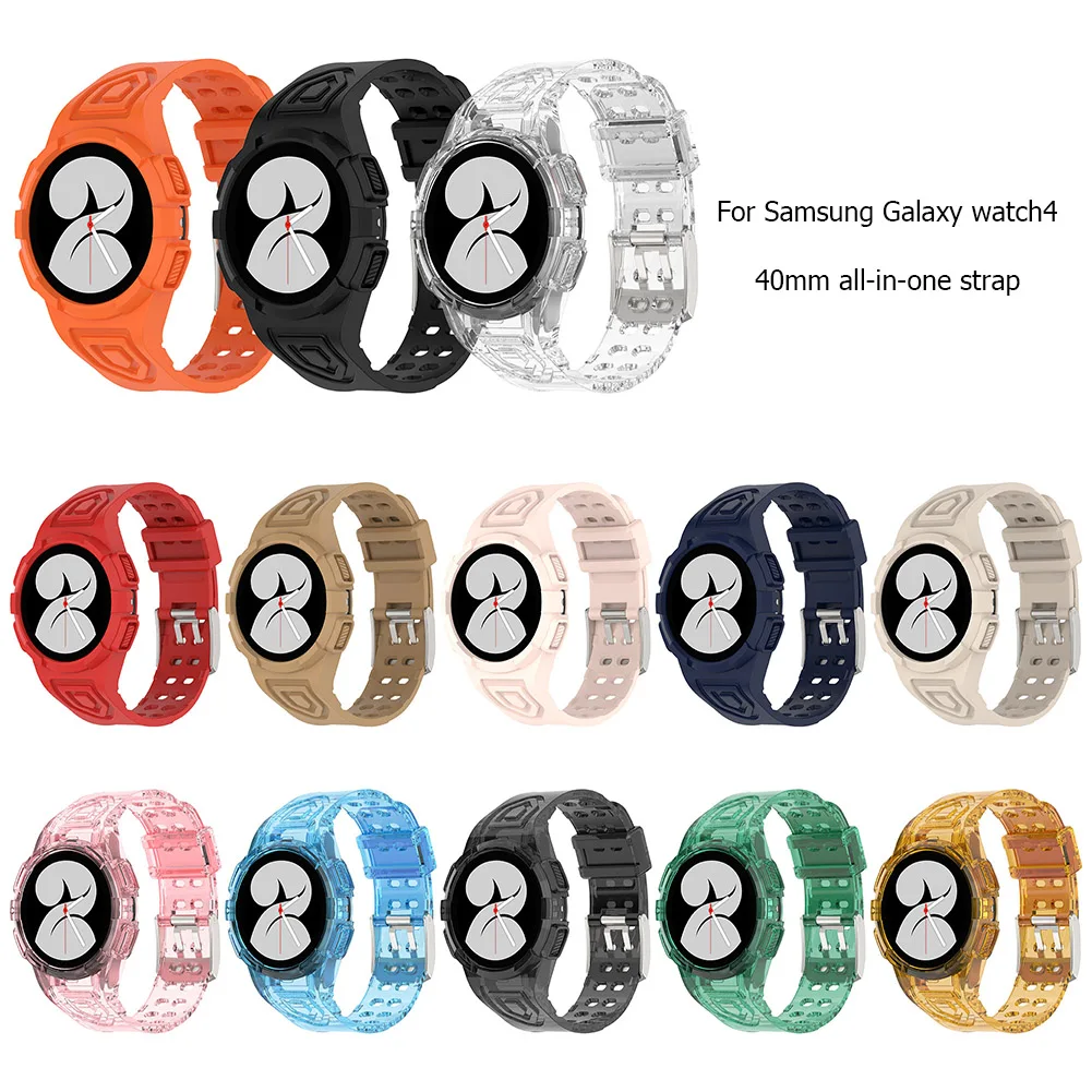 

Ремешок сменный из ТПУ для Galaxy Watch 4 5, мягкий прозрачный быстросъемный браслет для наручных часов, 40 мм 44 мм