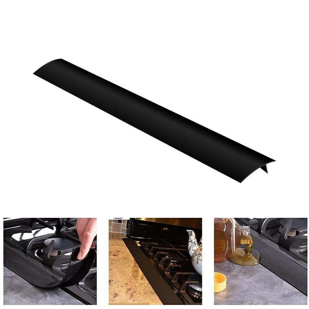

Silicone Guard Stove Gap Oven Cover Filler Protector Range Kitchen Slit Seal Strips Between Spills Gaps Covers Stovetop