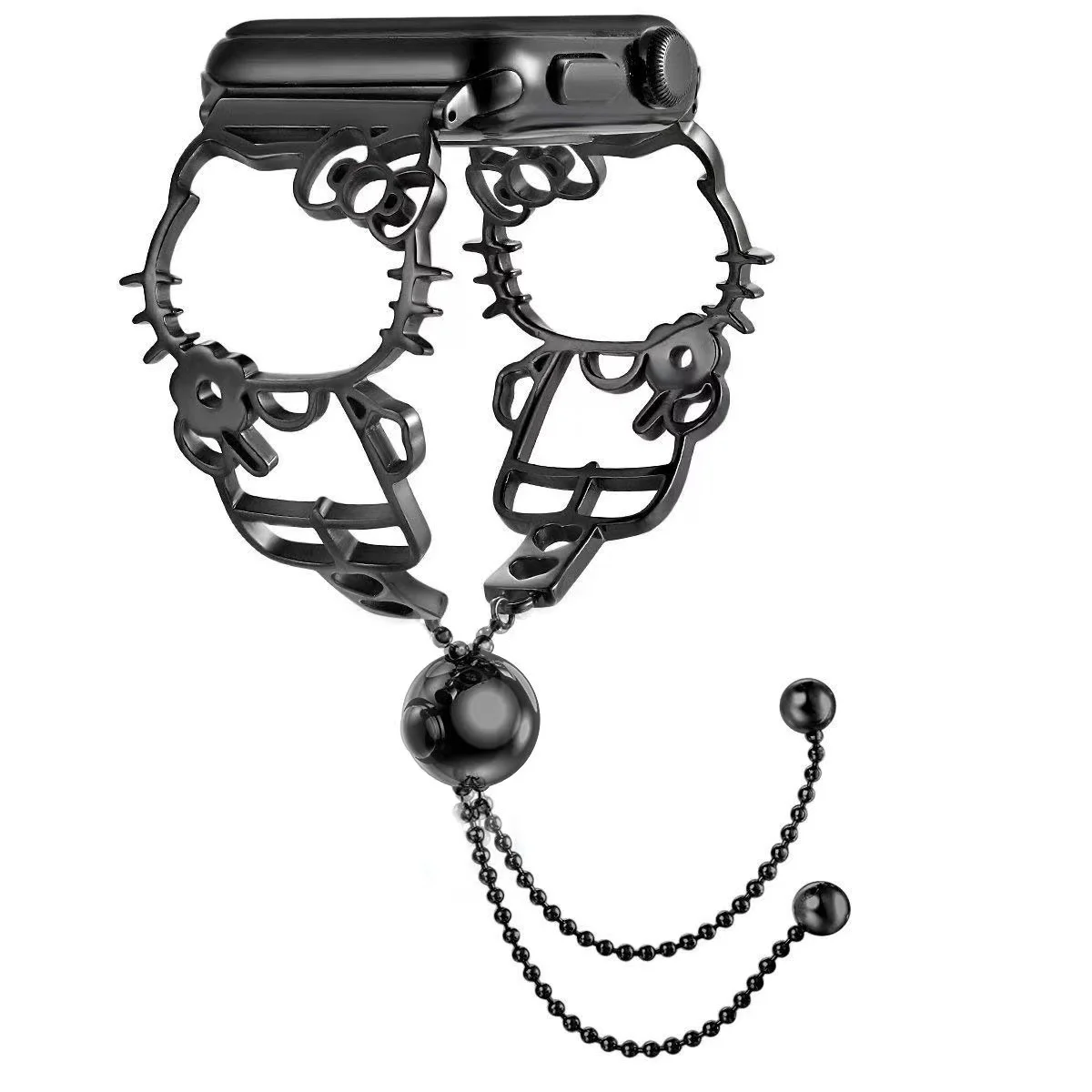 

Metal strap For Apple watch Ultra 49mm 8 7 45mm 41mm Cat Shaped Cartoon Stainless Steel Band For iwatch 6 5 4 3SE 44mm 40mm 42mm